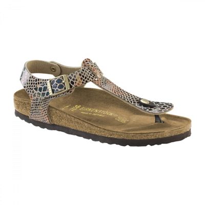 Birkenstock Brown shiny snake sand 'Kairo' ladies sandals